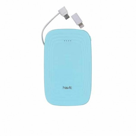 BATERÍA EXTERNA 5.000 MAH CON DOBLE ADAPTADOR TURQUESA PB017X HAVIT