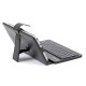 FUNDA DE TABLET CON TECLADO 7" A 7,85" + SOPORTE MICRO USB NEGRO OMEGA