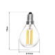 BOMBILLA LED FILAMENTO E14 G45 4W BLANCO CALIDO