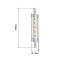 BOMBILLA LED CRISTAL R7S 8W BLANCO NEUTRO