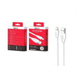 CABLE CARGA Y DATOS USB 2.0 a LIGHTNING IPHONE 1 METRO BLANCO AVANT