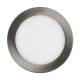 PANEL LED CIRCULAR DOWNLIGHT 12W MARCO PLATA CROMADO ALUM. BLA. CALIDO DRIVER INSOLATED (AISLADO)