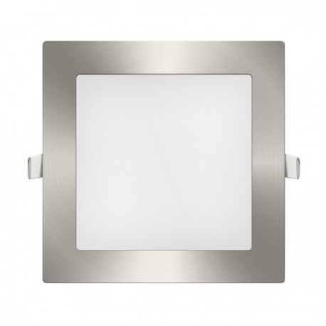 PANEL LED CUADRADO DOWNLIGHT 6W MARCO PLATA CROMADO ALUM. BLA. CALIDO DRIVER INSOLATED (AISLADO)