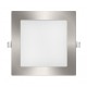 PANEL LED CUADRADO DOWNLIGHT 6W MARCO PLATA CROMADO ALUM. BLA. CALIDO DRIVER INSOLATED (AISLADO)