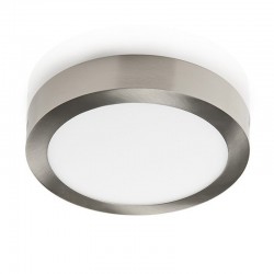 PLAFON LED 6W B. CALIDO CIRCULAR PLATA NIQUEL SATINADO Ø110x28mm