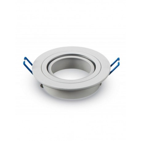 ARO BLANCO ALUMINIO CIRCULAR BASCULANTE PARA BOMBILLA GU10/GU5.3