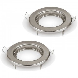 ARO ACERO NIQUEL SATINADO CIRCULAR BASCULANTE PARA BOMBILLA GU10/GU5.3 (PACK 2 UND.)