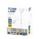 LAMPARA DE PIE METAL E27+E14 BLANCA PLATINET