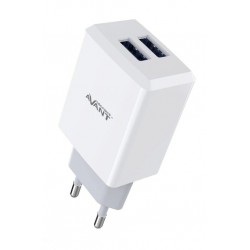 CARGADOR 2 PUERTOS C/CABLE IPHONE LIGHTING 2.4A BLANCO AVANT