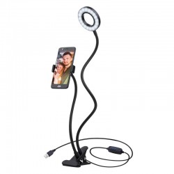 ARO LUZ LED USB C/CLIP REGULABLE 3 PULGADAS SELFIES PARA SMARTPHONE/CAMARA PLATINET