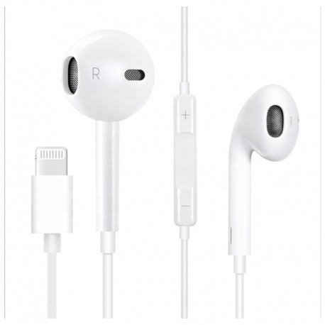 AURICULARES CON MICROFONO PARA IPHONE LIGHTNING BLANCO OMEGA FIESTA