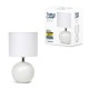 LAMPARA DE MESA CERAMICA BASE REDONDA BLANCO E27 25W PLATINET