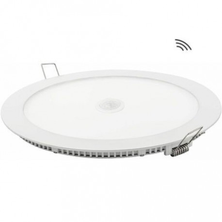 PANEL LED CIRCULAR DOWNLIGHT 18W ALUMINIO BLANCO NEUTRO CON SENSOR DE MOVIMIENTO DRIVER INSOLATED (AISLADO)