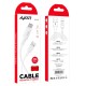 CABLE DE CARGA RAPIDA Y DATOS 3A 2M USB A TIPO-C BLANCO FORCE EDITION AVANT