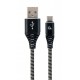 CABLE TRENZADO DATOS Y CARGA USB TIPO-C 2.0 MACHO A MICRO-USB MACHO 1 Mtrs CABLEXPERT