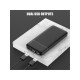 POWER BANK 10000mAh POLYMER ABS NEGRO 2USB 1TYPE-C 1 MICROUSB PLATINET