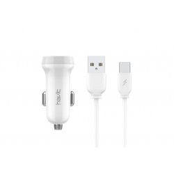 CARGADOR TYPE-C DUAL USB 3.1A BLANCO 1M HAVIT