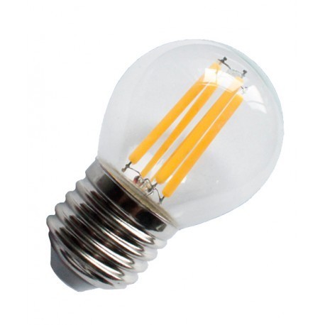 BOMBILLA LED FILAMENTO E27 G45 4W BLANCO CALIDO