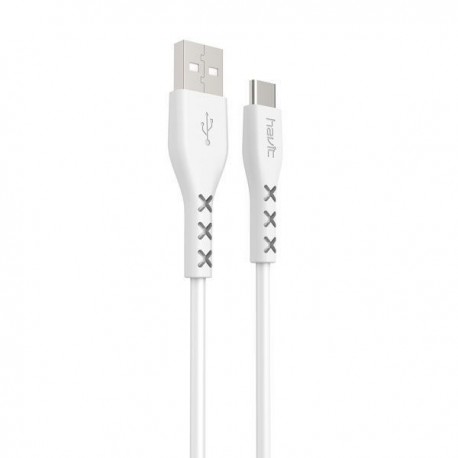 CABLE DE DATOS Y CARGA TYPE-C REDONDO BLANCO HAVIT