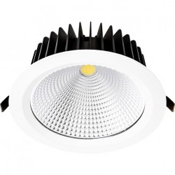 DOWNLIGHT LED COB 60W B. FRIO CIRCULAR SERIE COMERCIO CORTE Ø205mm