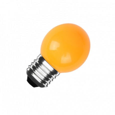 BOMBILLA LED ESFÉRICA E27 G45 1W NARANJA