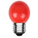 BOMBILLA LED ESFÉRICA E27 G45 1W ROJA