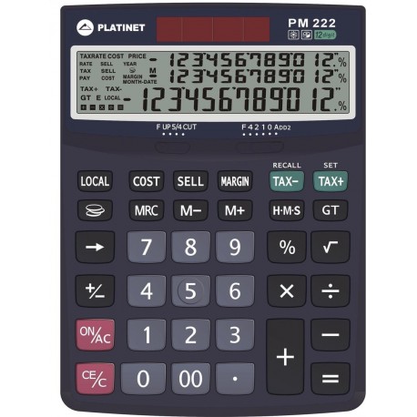 CALCULADORA PMC326TE SOLAR Y PILAS 12 DIGITOS PLATINET