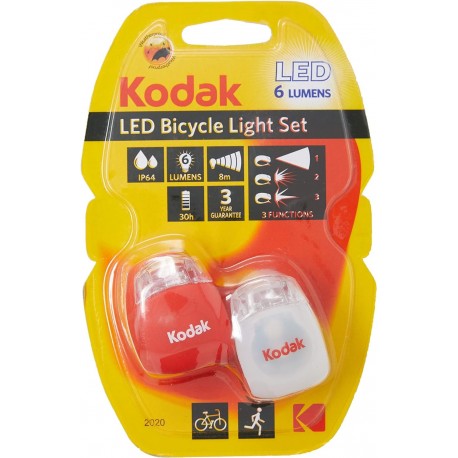 LINTERNA KODAK LED PARA BICICLETA SET 2 UDS 3 POSICIONES