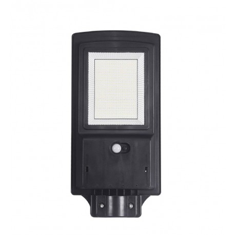 LUMINARIA PROYECTOR LED SOLAR 40W C/SENSOR C/MANDO + SOPORTE METAL PARED IP65 B. FRIO