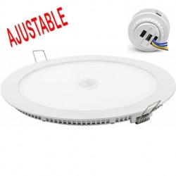 DOWNLIGHT LED 24W C/SENSOR AJUSTABLE B. FRIO CIRCULAR CORTE Ø275 mm