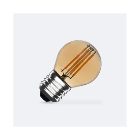 BOMBILLA LED FILAMENTO E27 G45 4W GOLD B. CALIDO