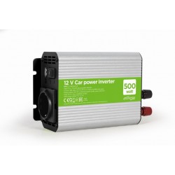 ADAPTADOR INVERSOR DC-CA TRANSFORMADOR DE COCHE A 220v POTENCIA 500W ENERGENIE by GEMBIRD