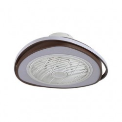 VENTILADOR DE TECHO Ø53,5CM MARRON GENEVA AC 5 ASPAS LED CCT (CALIDO-NEUTRO-FRIO) 70W BELAIR