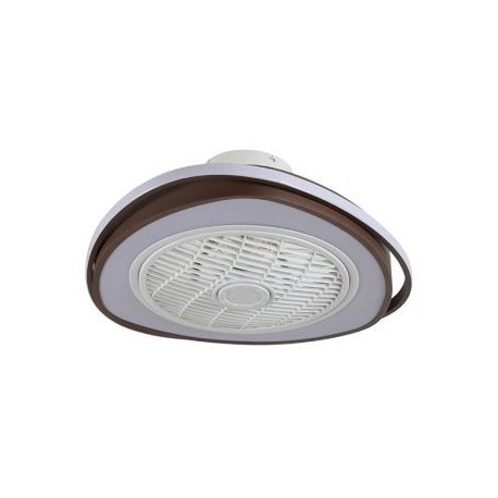 VENTILADOR DE TECHO Ø53,5CM MARRON GENEVA AC 5 ASPAS LED CCT (CALIDO-NEUTRO-FRIO) 70W BELAIR