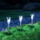 BALIZA LED SOLAR GARDEN LIGHT 07 STAINLESS STEEL BEAN PATTERN LAMPSHADE 6500K 