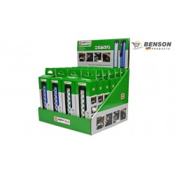 EXPOSITOR LINTERNA RECARGABLE MINI PEN TIPO BOLIGRAFO 2 EN 1 (24 UNIDADES)