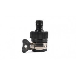 CONECTOR RAPIDO MANGUERA UNIVERSAL 16/19MM C/ABRAZADERA MARIPOSA ACERO INOX. 