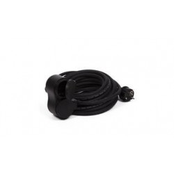 PROLONGADOR 2 TOMAS C/TAPA ALARGADERA 20M 3G 1.5MM2 IP44 NEGRO 