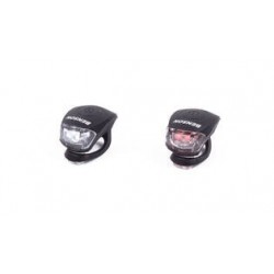 SET 2 LUZ BICICLETA LED SILICONA NEGRO 