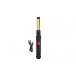 LINTERNA COB DE TRABAJO RECARGABLE 2 EN 1 C/IMAN C/GANCHO 