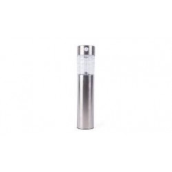 BALIZA LED SOLAR ACERO INOX. C/SENSOR 28CM 