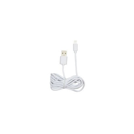 CABLE CARGA Y DATOS USB 2.1 A LIGHTNING IPHONE 1 METRO BLANCO BENSON