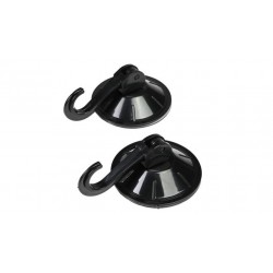 GANCHOS CON VENTOSAS MAX. 2KG Ø55MM NEGRO (PACK 2)