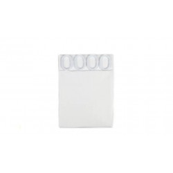 CORTINA DE BAÑO IMPERMEABLE 12 GANCHOS 180X200 CM BLANCO 