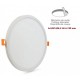 PANEL LED CIRCULAR DOWNLIGHT AJUSTABLE 15W ALUMINIO BLANCO FRIO DRIVER INSOLATED (AISLADO)