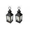 LAMPARA CON VELA LED 10,5 x 10,5 x 24 CM BENSON