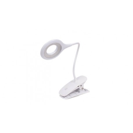 LAMPARA ESCRITORIO LED RECARGABLE C/PINZA BLANCO BENSON