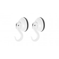 GANCHOS CON VENTOSAS MAX. 2KG Ø35MM BLANCO (PACK 2)