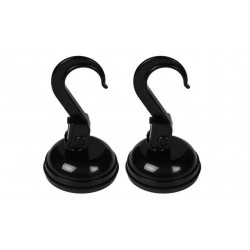 GANCHOS CON VENTOSAS EXTRA FUERTE MAX. 6KG Ø55MM NEGRO 
