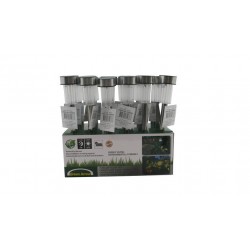 BALIZA LED SOLAR 31CM ACERO INOXIDABLE 